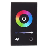 Lagute Touch Panel LED RGB Controller with Rainbow Color Ring DC12V-24V 12A/3 Channels